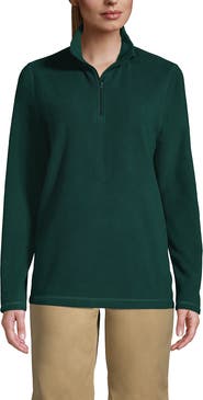 Lands' End School Uniform Young  Lightweight Fleece Quarter Zip Pullover