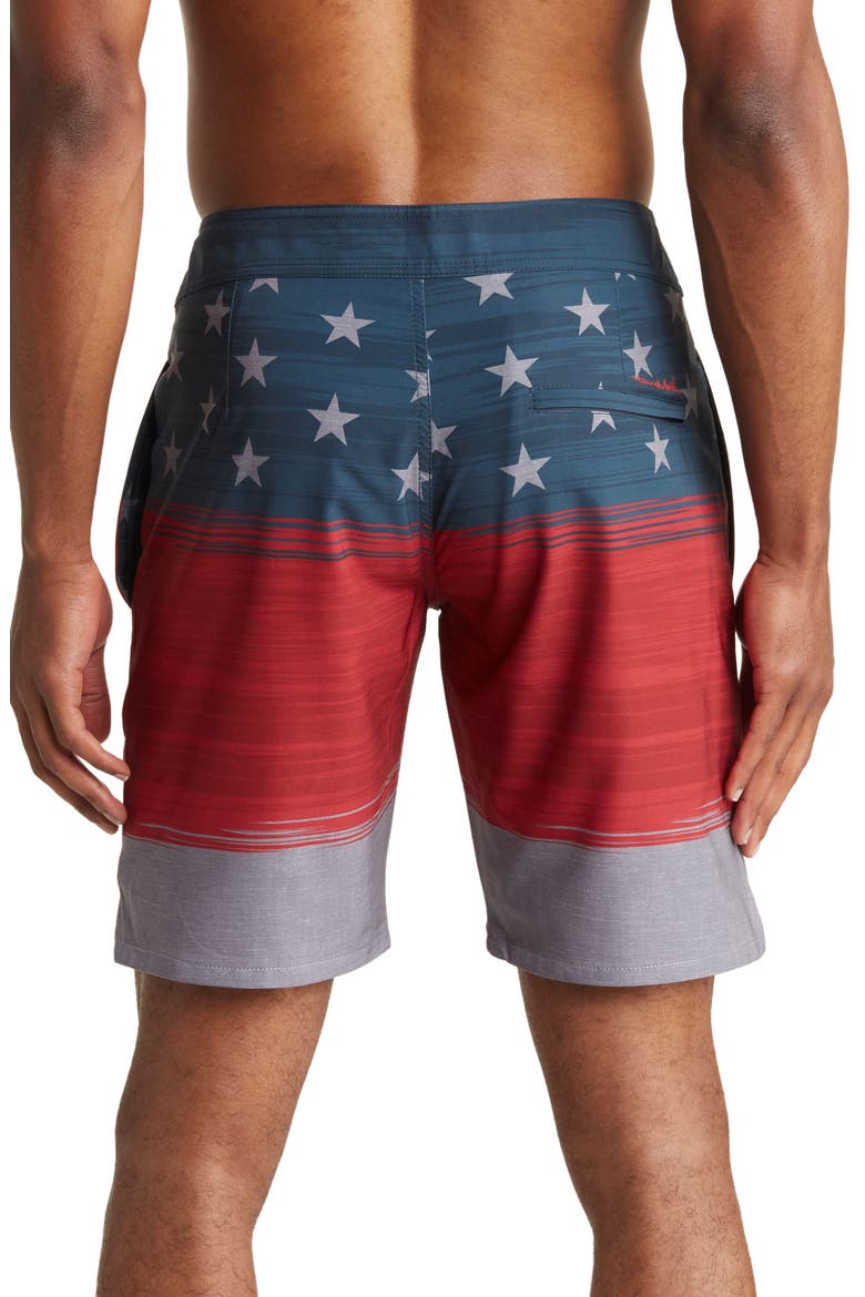 Starboard Shores Swimming Trunks, Alternate, color, HEATHER BLUE NIGHTS