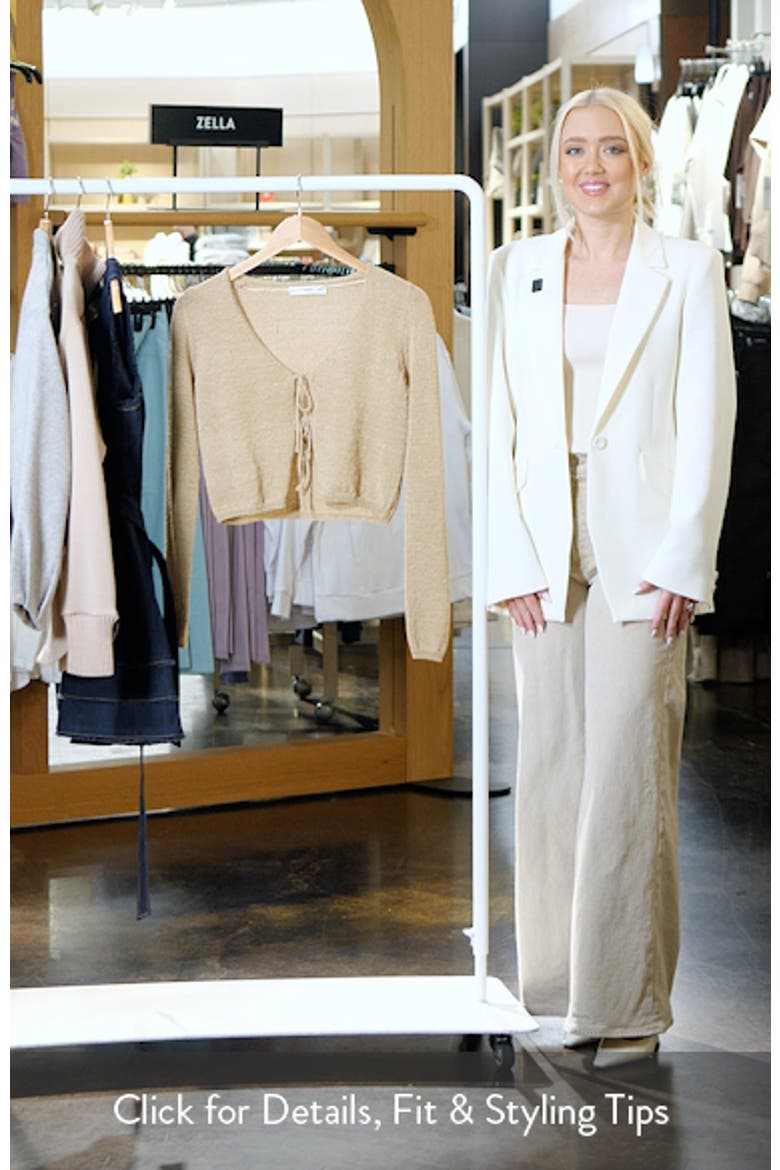 Metallic Tie Front Cardigan video