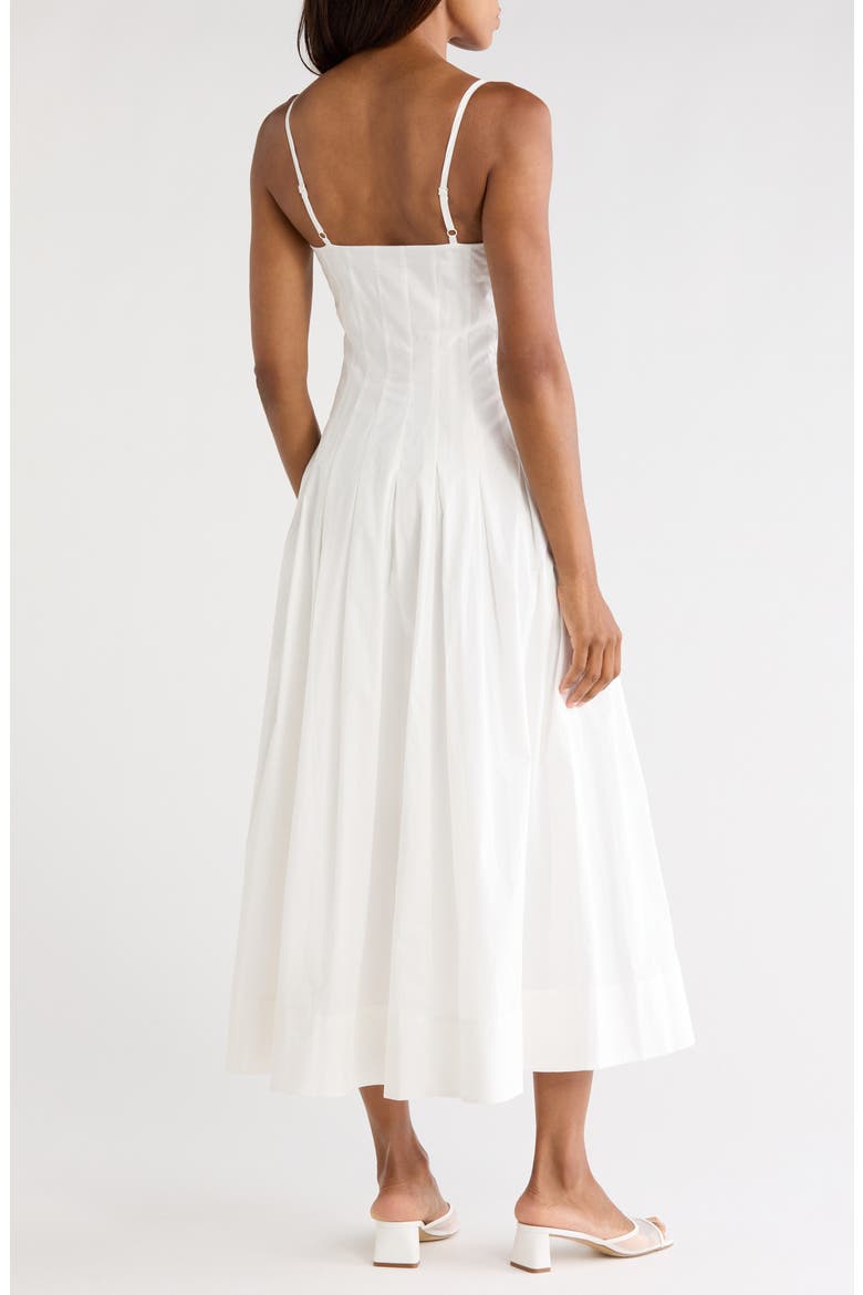 Priya Cotton Poplin Midi Dress, Alternate, color, MILK