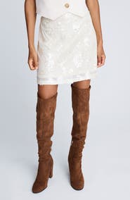 Kenneth Cole Sequin Miniskirt