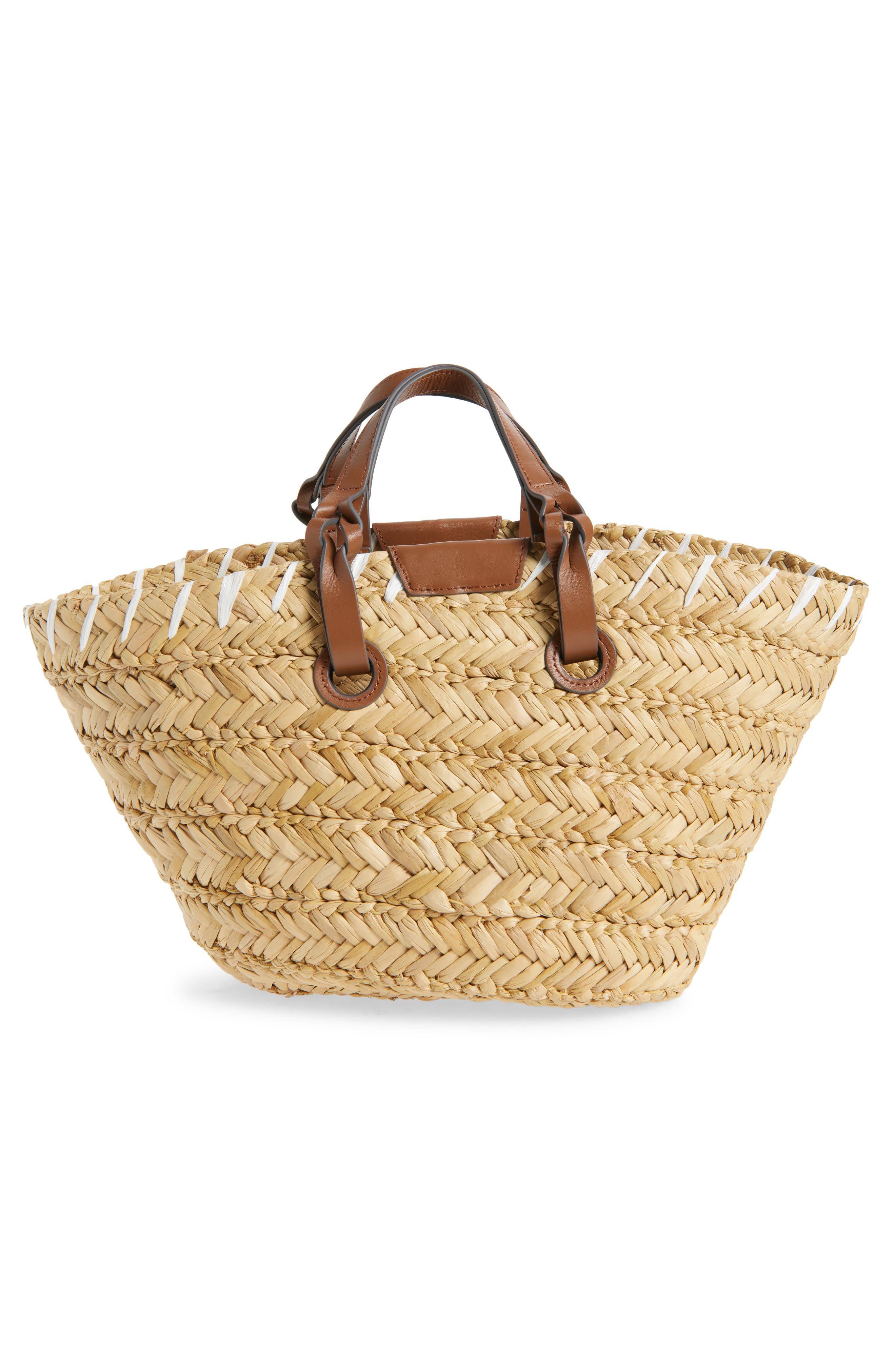 Anya Hindmarch Small Eyes Seagrass Basket Tote, Alternate, color, Natural