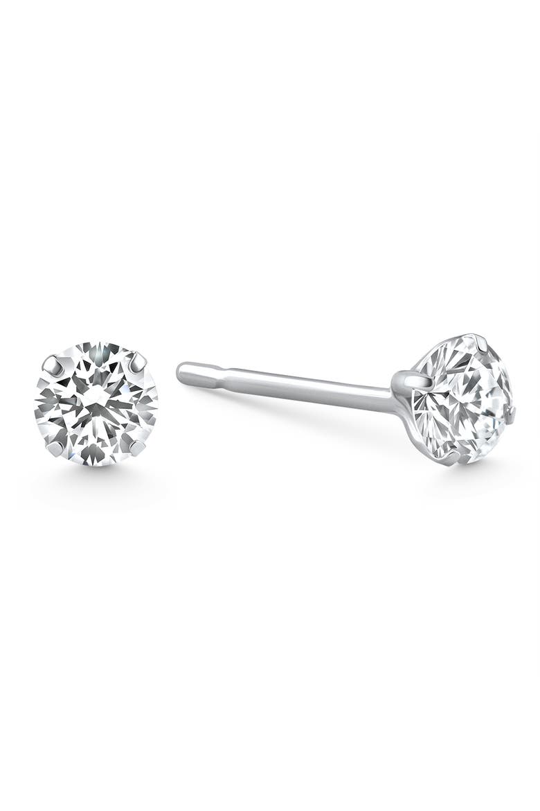 1/4 Ct TW Small Diamond Studs 14k Gold Lab Grown, Alternate, color, 14k White Gold