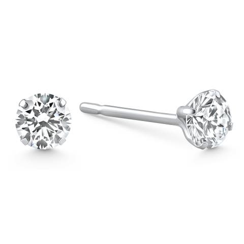 1/3 Ct TW Small Diamond Studs 14k Gold Lab Grown