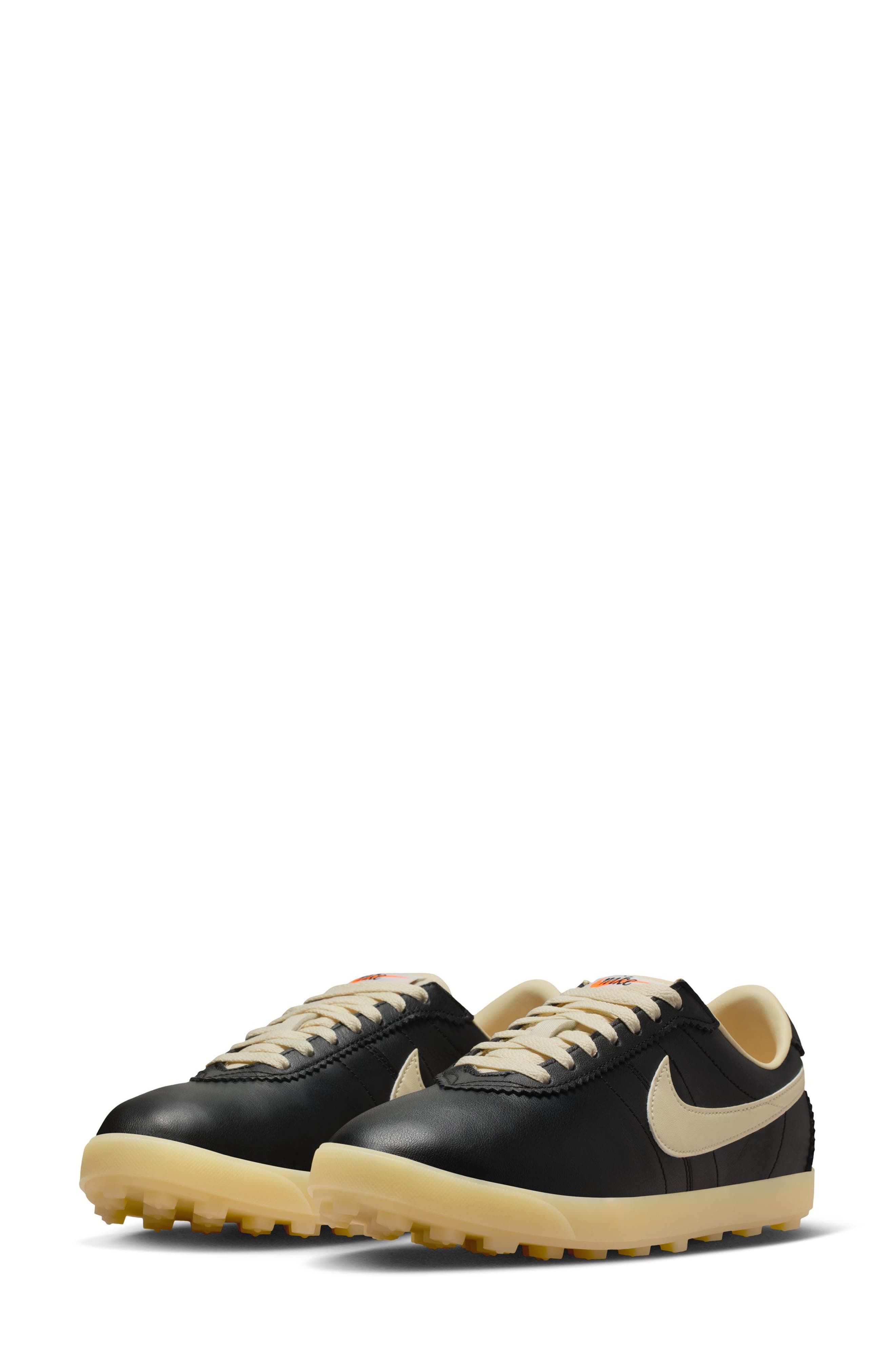 Astrograbber Leather Football Sneaker, Main, color, BLACK/ MUSLIN/ SAIL
