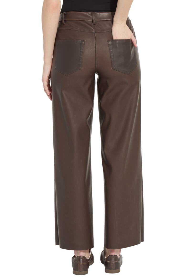 Cortina Faux Leather Wide Leg Pants, Alternate, color, TRUFFLE