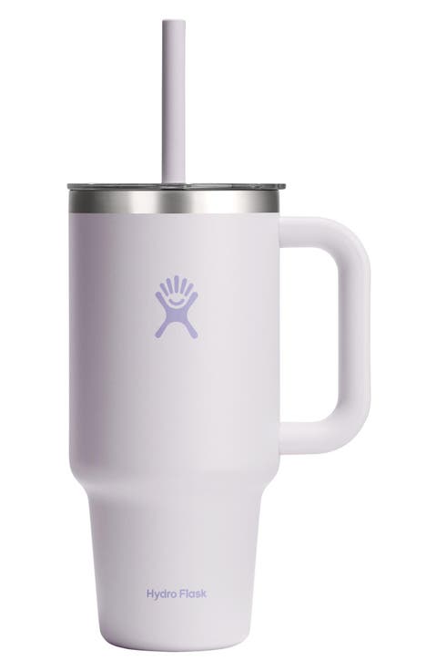 32-Ounce Clear Lid Travel Tumbler