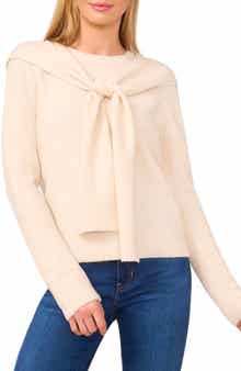 Halogen® Shoulder Wrap Detail Sweater