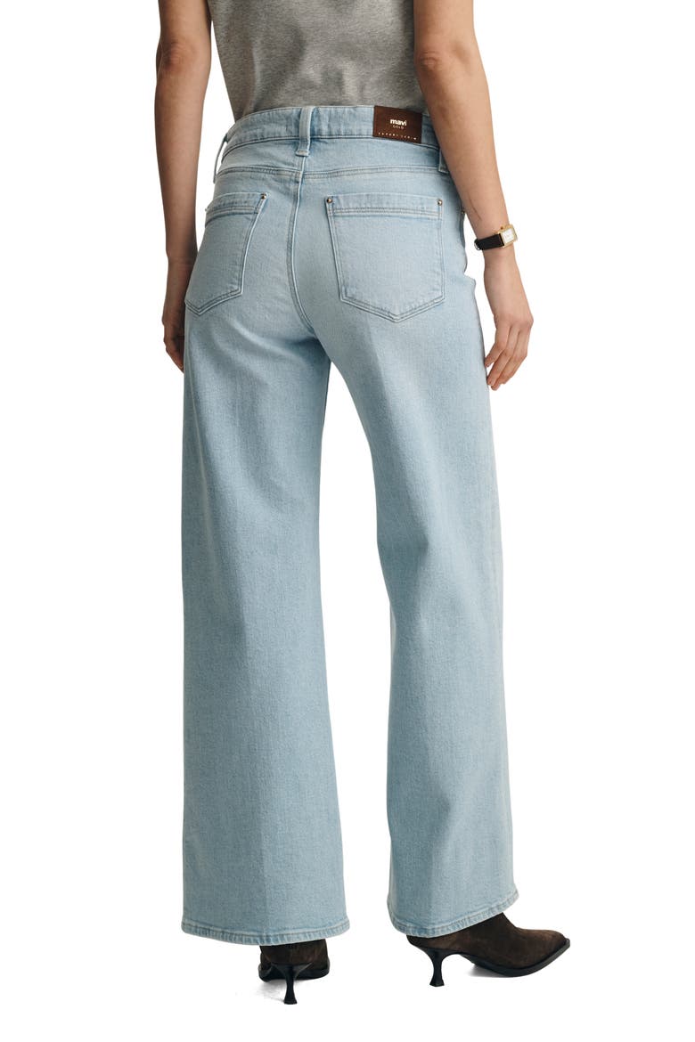 Paloma Wide Leg Jeans, Alternate, color, LIGHT BRUSHED GOLD P