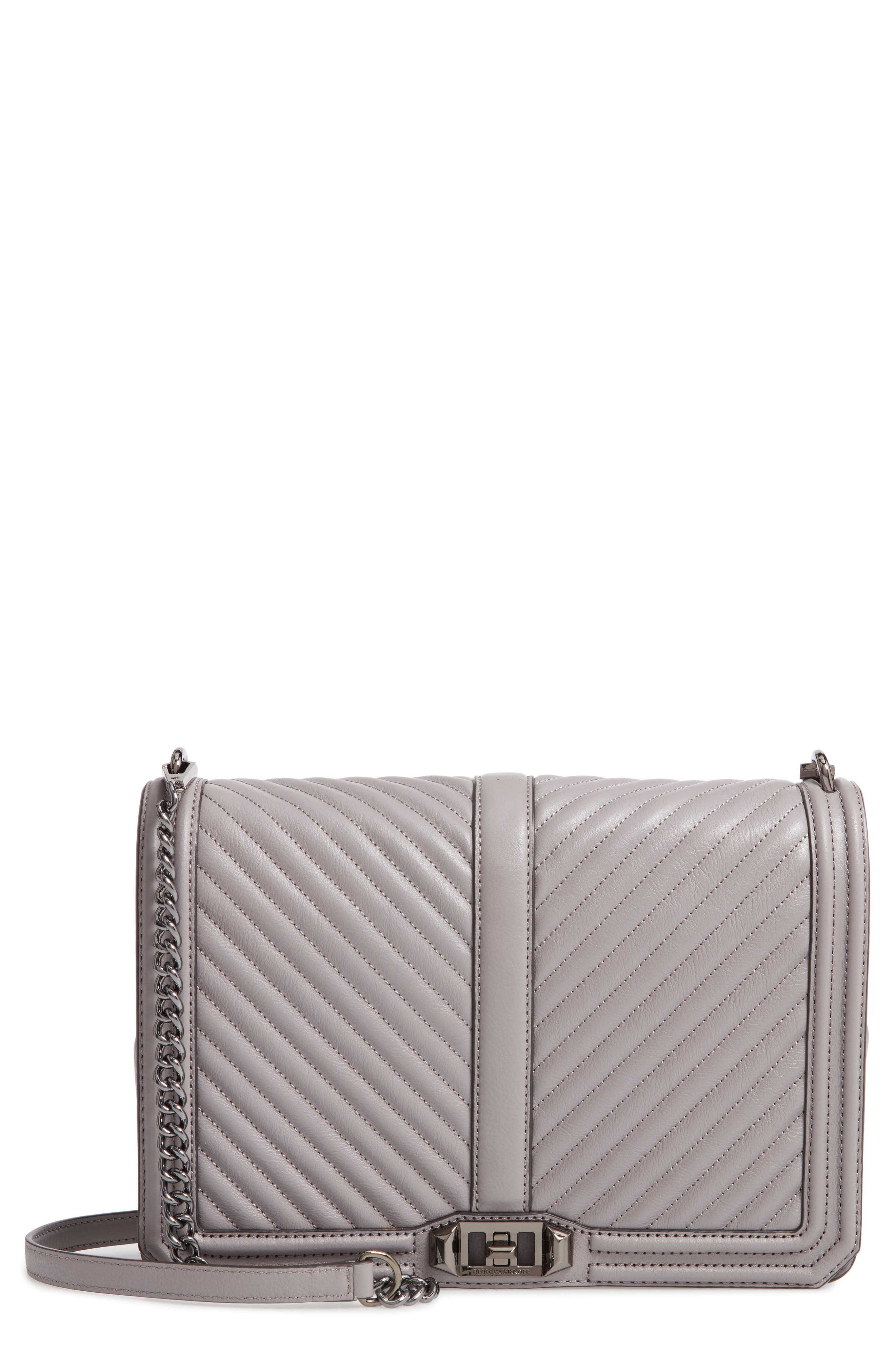 'Love Jumbo' Crossbody Bag, Main, color, GREY