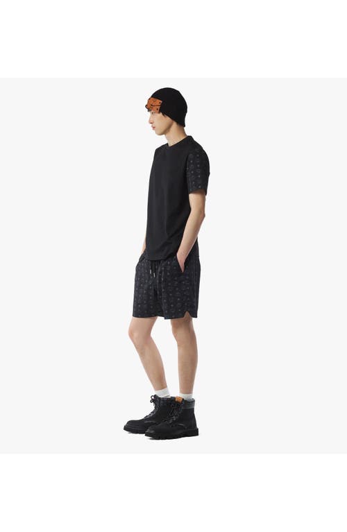Mcm Monogram Print Shorts In Black