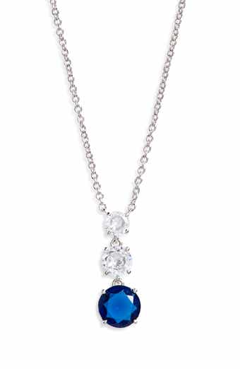 Nadri Triple Drop CZ Pendant Necklace