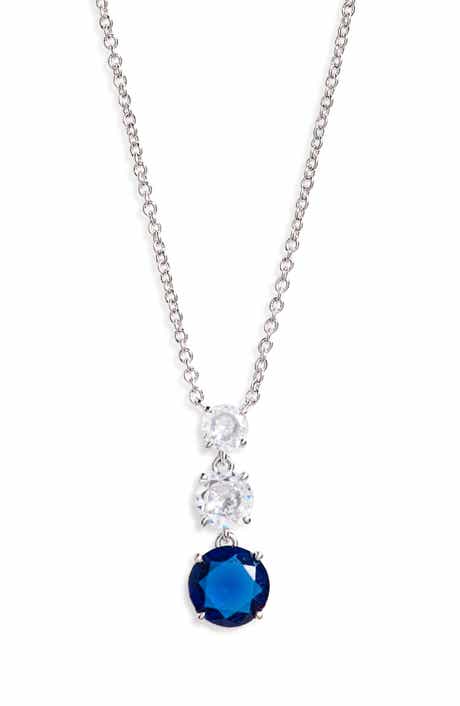 Nadri Triple Drop CZ Pendant Necklace