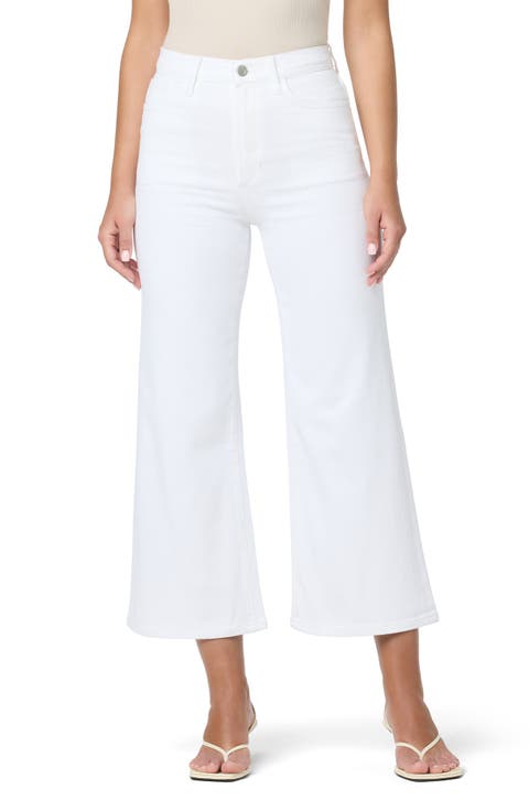 High Waist Ankle Wide Leg Jeans