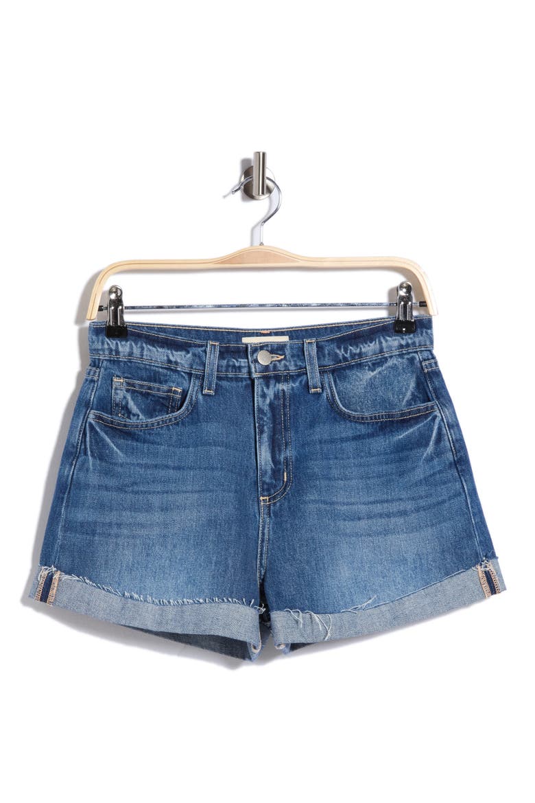 Jazzy High Waist Cuffed Jean Shorts, Alternate, color, BRENTWOOD