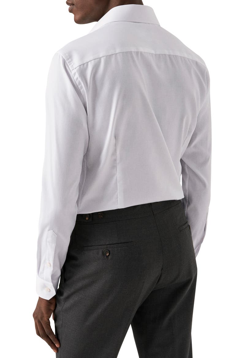 Slim Fit Cotton Twill Dress Shirt, Alternate, color, WHITE
