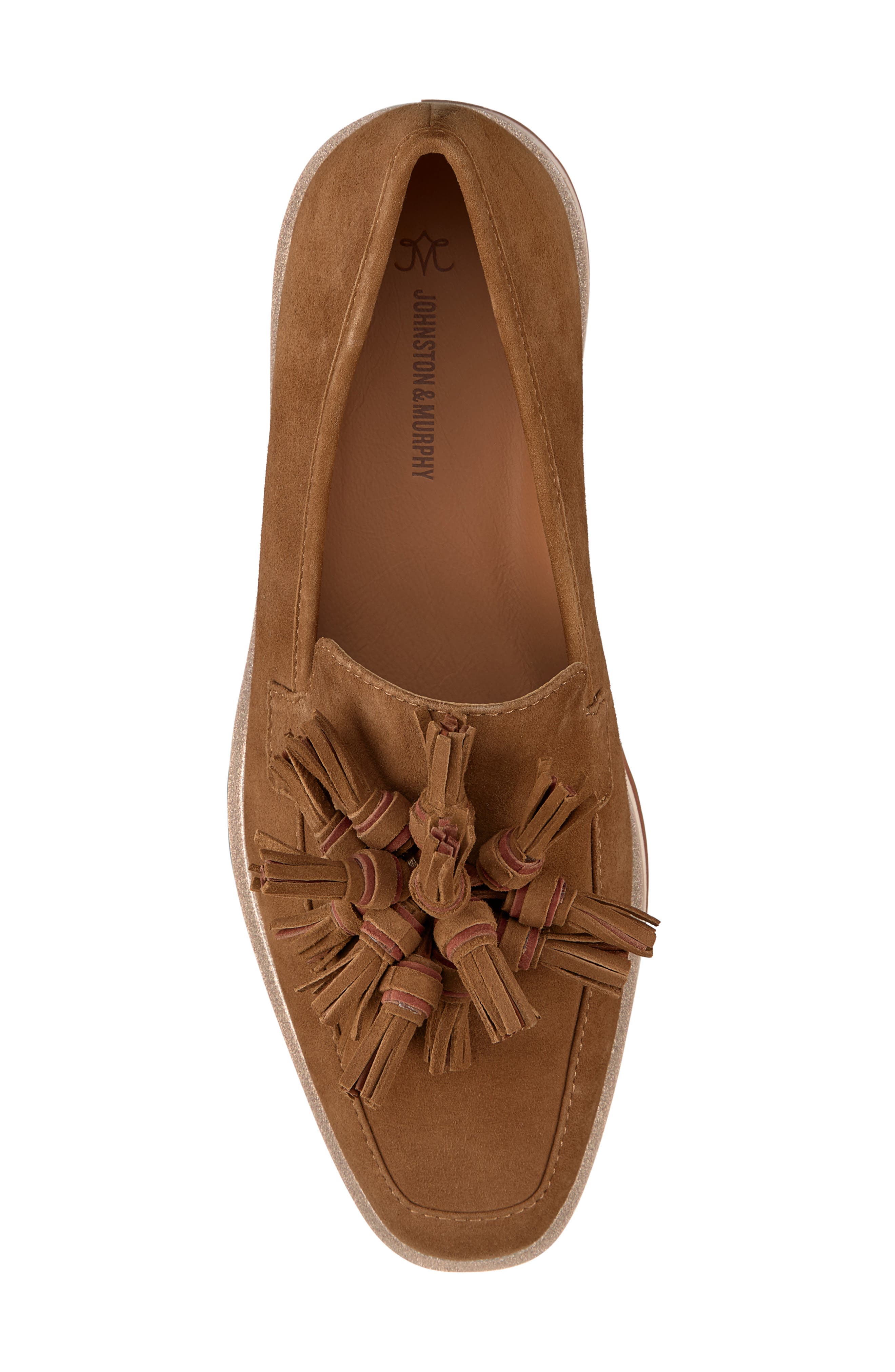 Gracelyn Tassel Loafer, Alternate, color, WHISKEY SUEDE