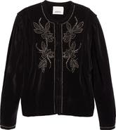 Isabel Marant Pietra Floral Stud Velveteen Jacket