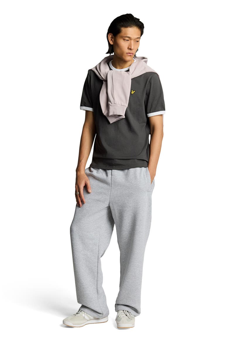 Ringer T-shirt, Main, color, Gunmetal/ White
