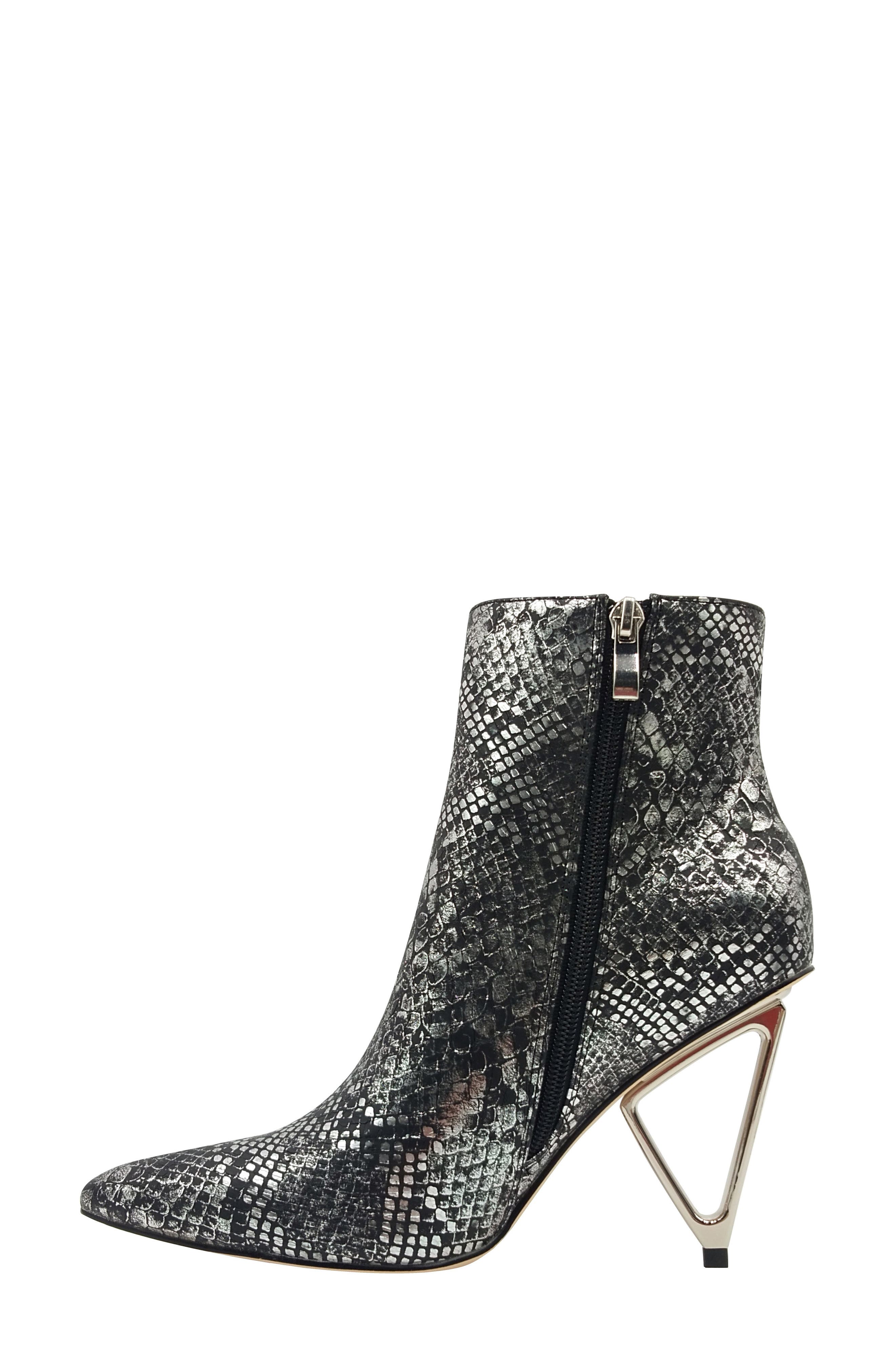 NINETY UNION Gia Triangle Heel Bootie, Alternate, color, Black