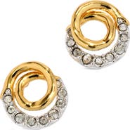 Alexis Bittar Solanales Crystal Spiral Stud Earrings