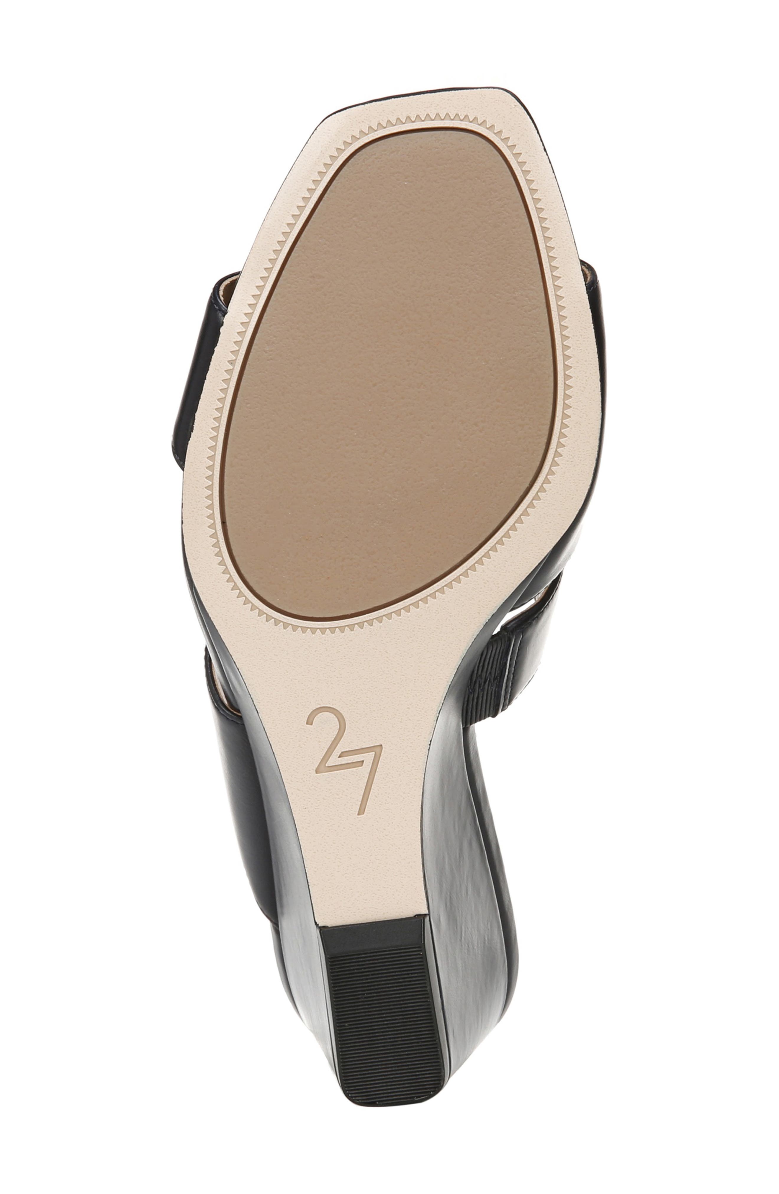 Vennice Wedge Slide Sandal, Alternate, color, FRENCH NAVY PATENT LEATHER