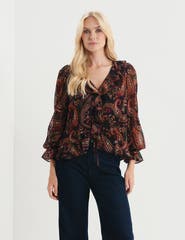 Finery London Janelle Printed Chiffon Blouse