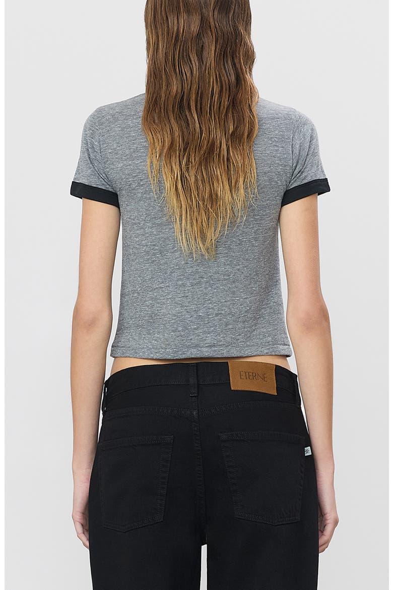 Ringer Baby Tee, Alternate, color, DARK GREY/ BLACK