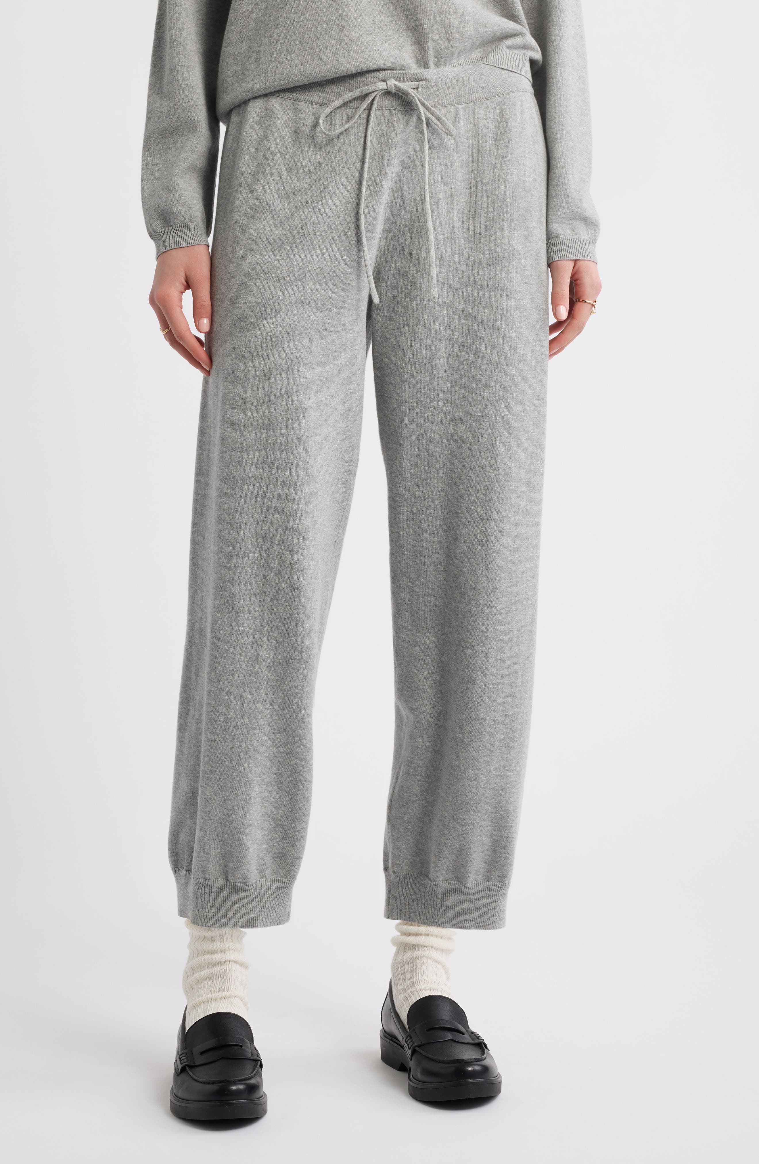 THE GREAT. The Lantern Crop Cotton Sweatpants