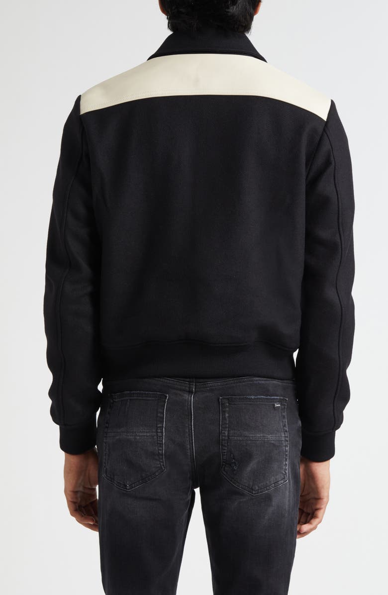 AMIRI MA Mixed Media Band Jacket, Alternate, color, Black