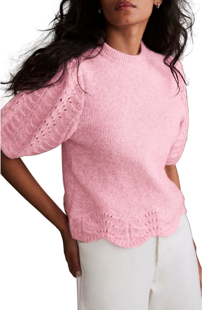 MINT VELVET Stitch Sleeve Knit Top, Main, color,