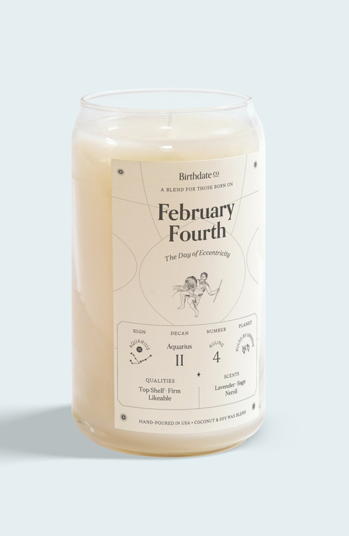Birthdate Co. The February Birthday Candle In February 4th