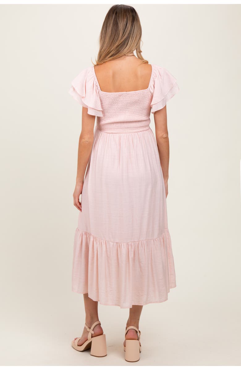 PinkBlush Flutter Sleeve Midi Dress, Alternate, color, Light Pink