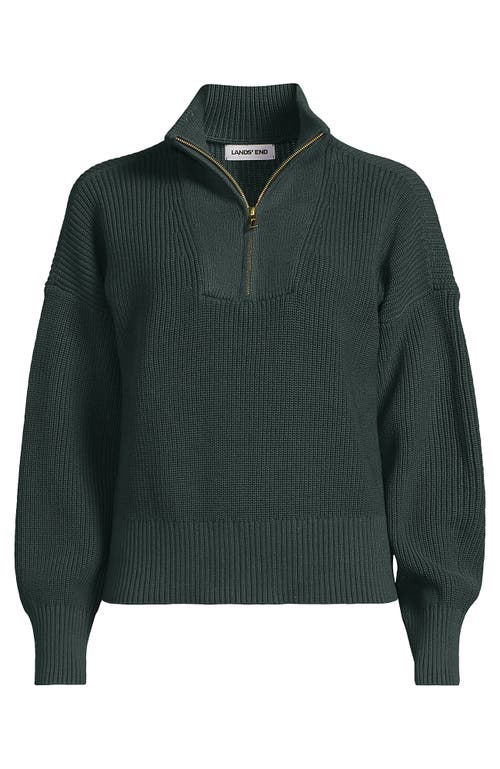 Lands' End Drifter Shaker Wedge Quarter Zip Sweater In Multi