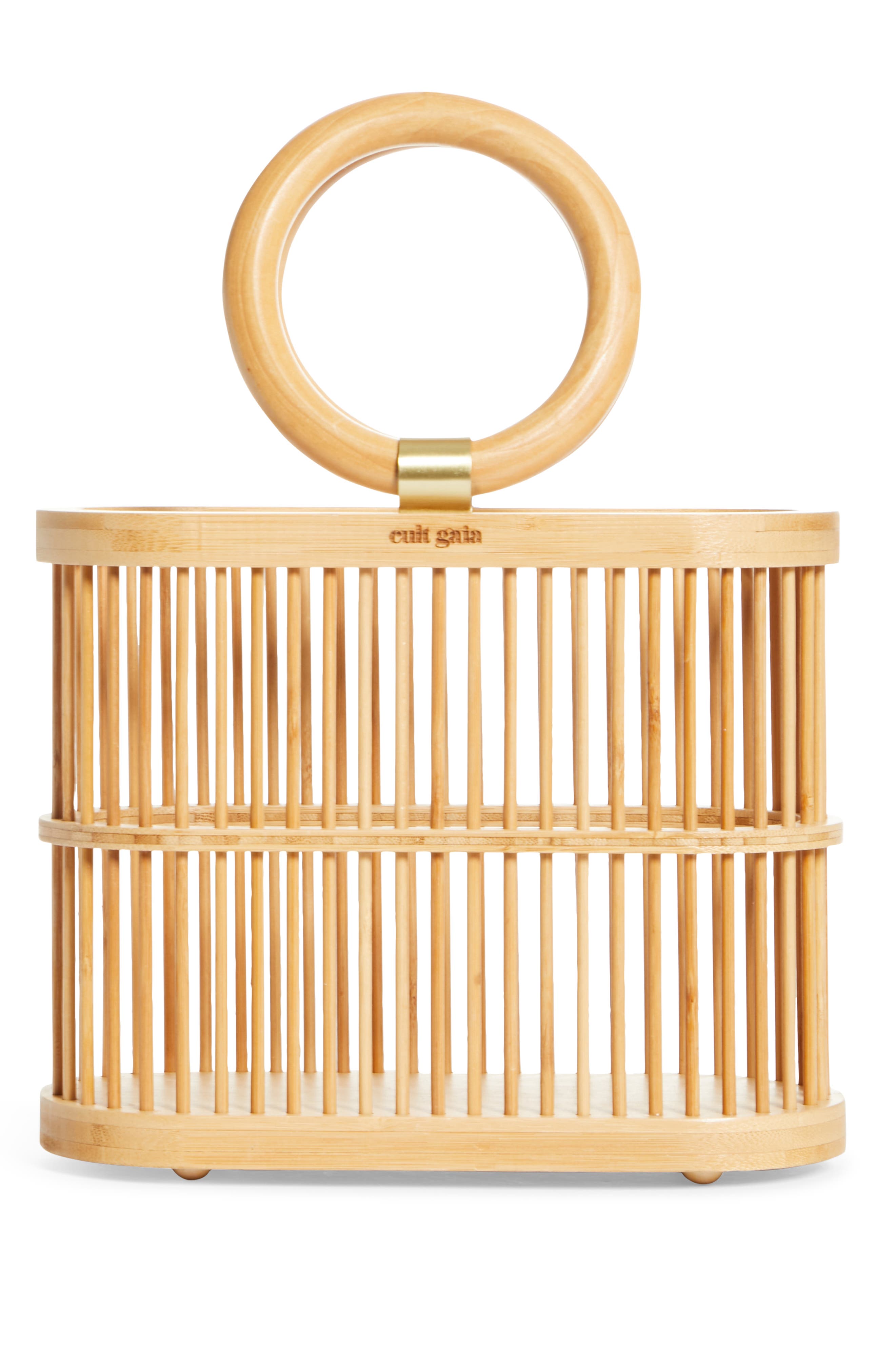 Cult Gaia Mini Coco Top Handle Bamboo Bag, Main, color, 