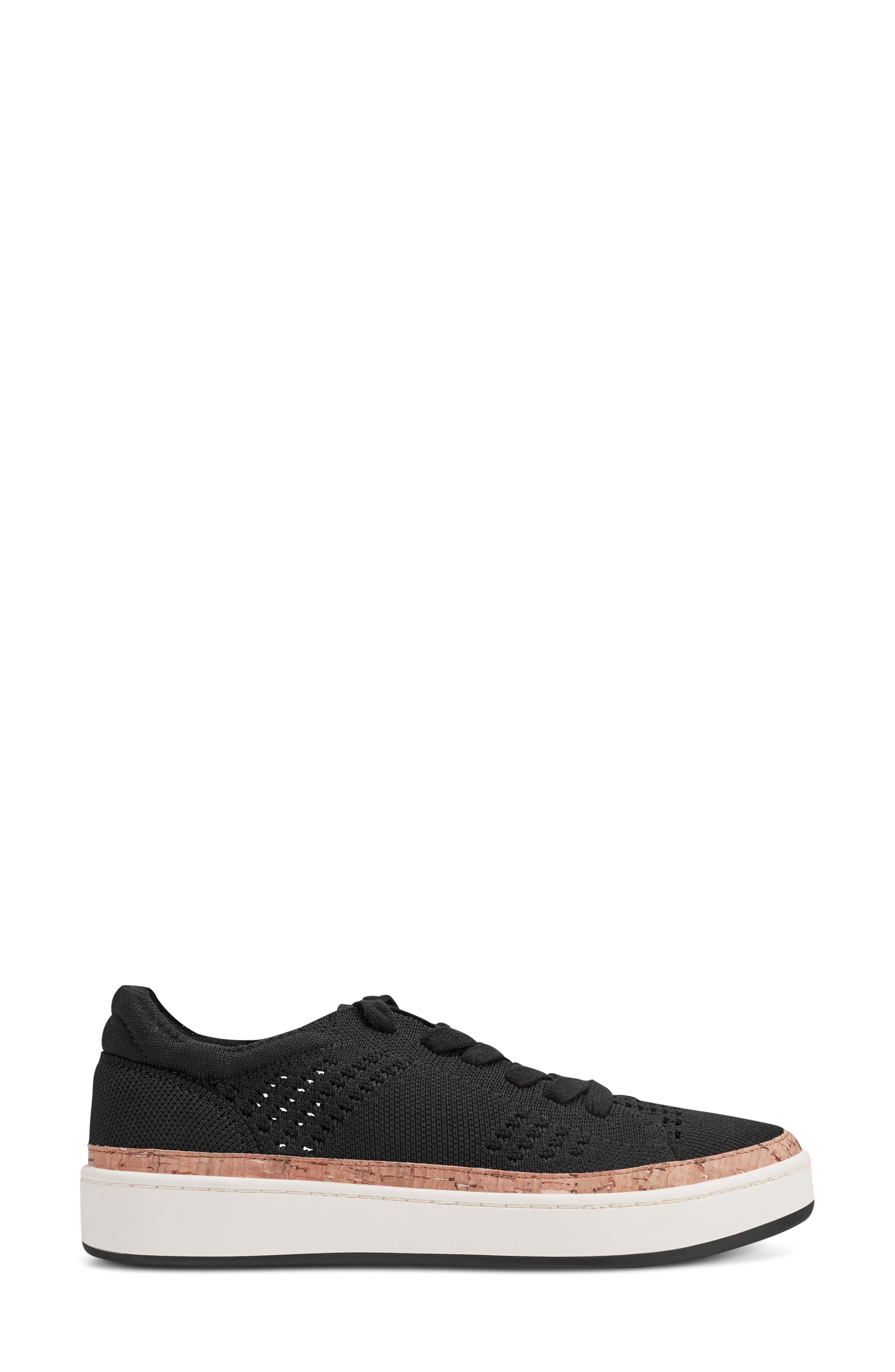 Knit Low Top Sneaker, Alternate, color, BLACK