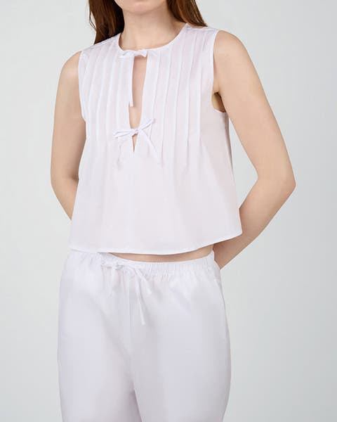 Tie Front Flare Top