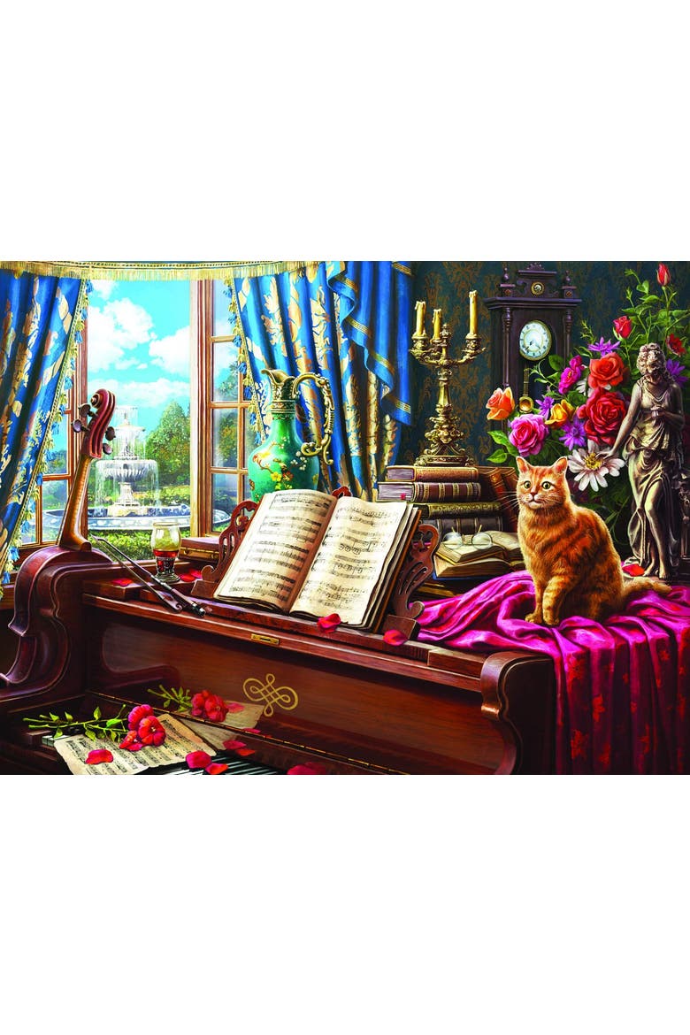 Grand Piano  Cat 1000 piece Jigsaw Puzzle for Adults, Alternate, color, Multicolor