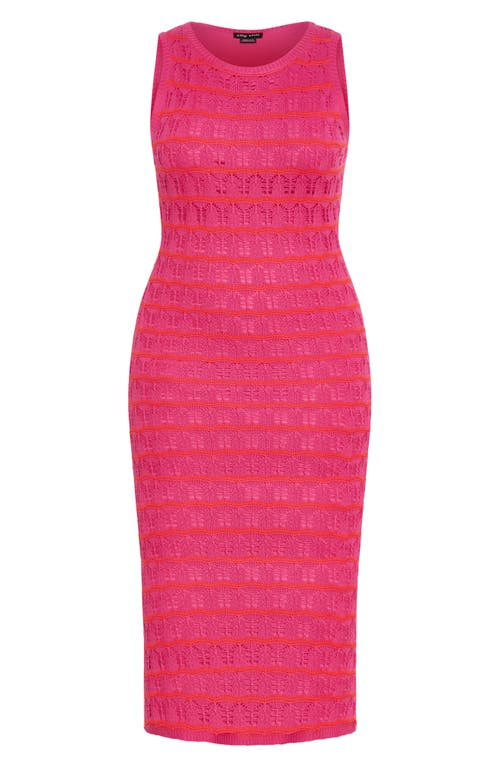 City Chic Open Knit Midi Tank Dress