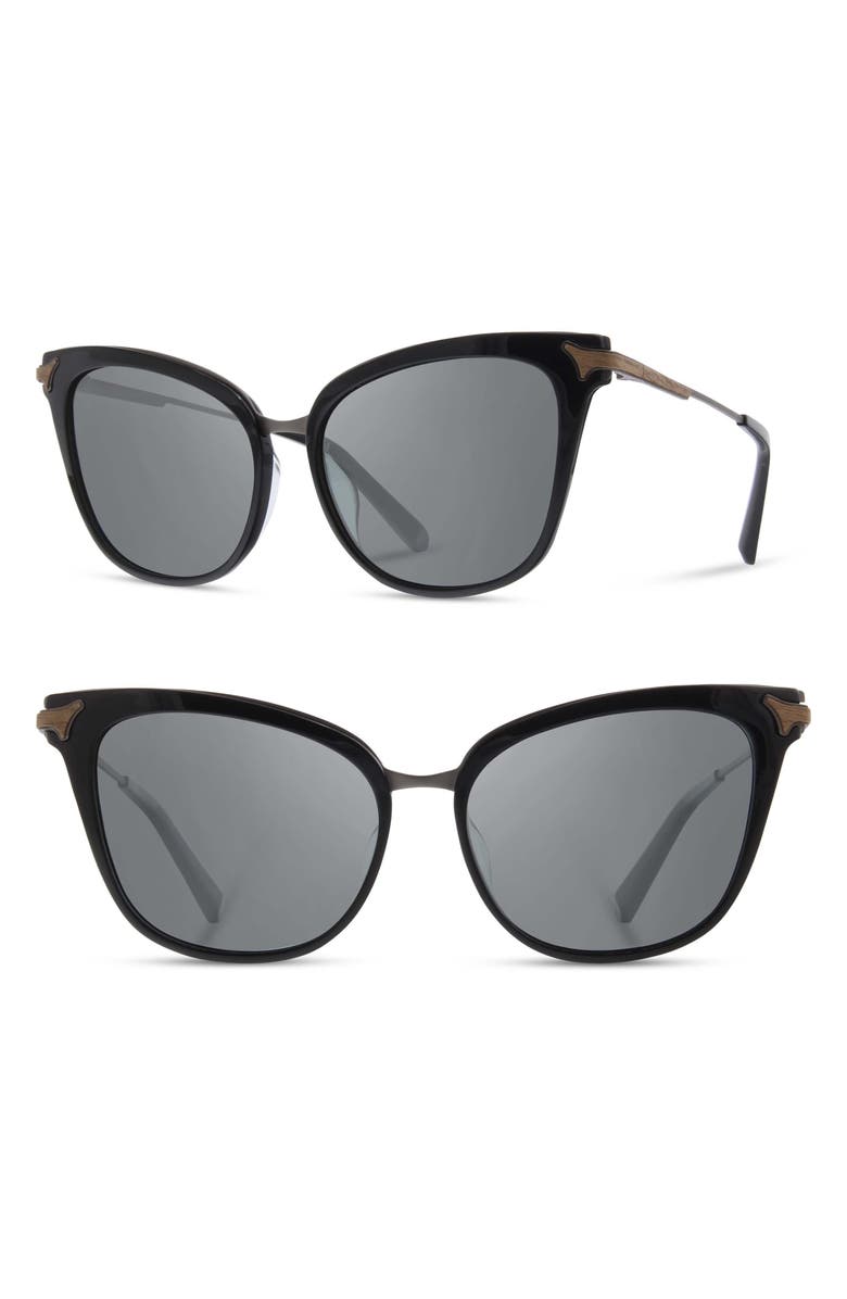 Shwood Arlene 56mm Polarized Cat Eye Sunglasses, Main, color,