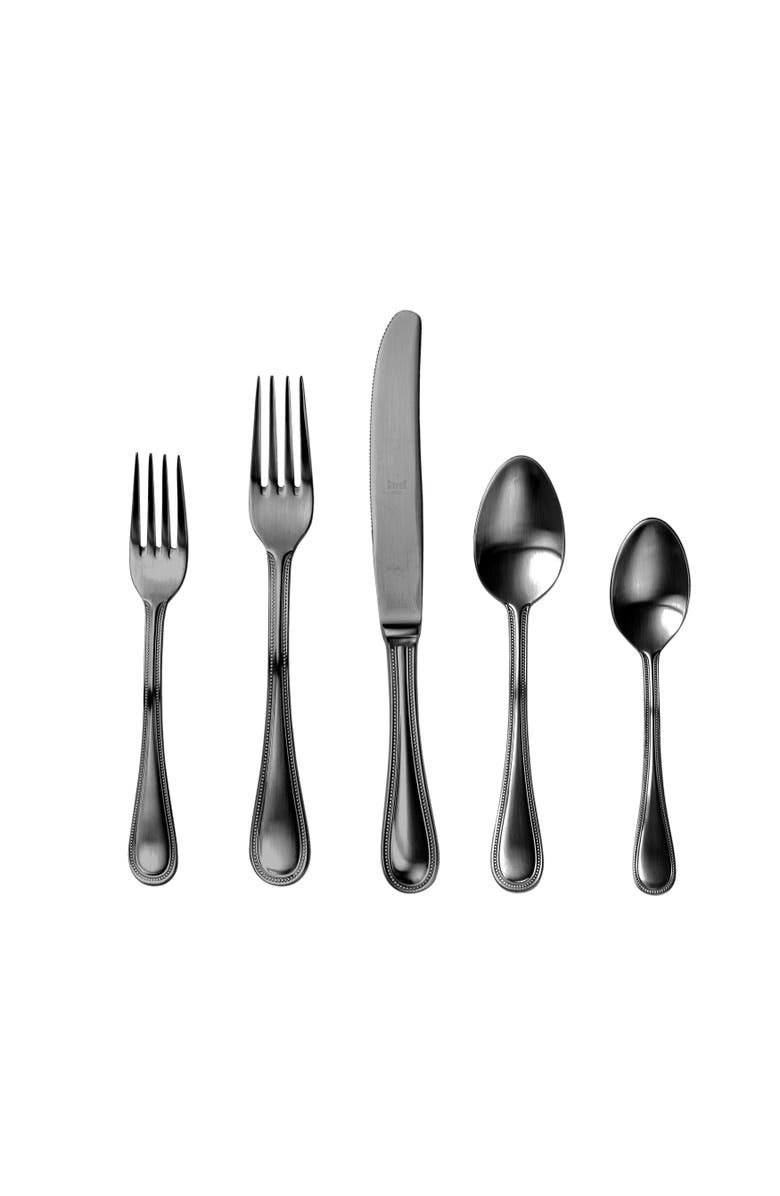 Mepra Perla Flatware Set - 5 Pieces, Main, color, Ice Black Gold