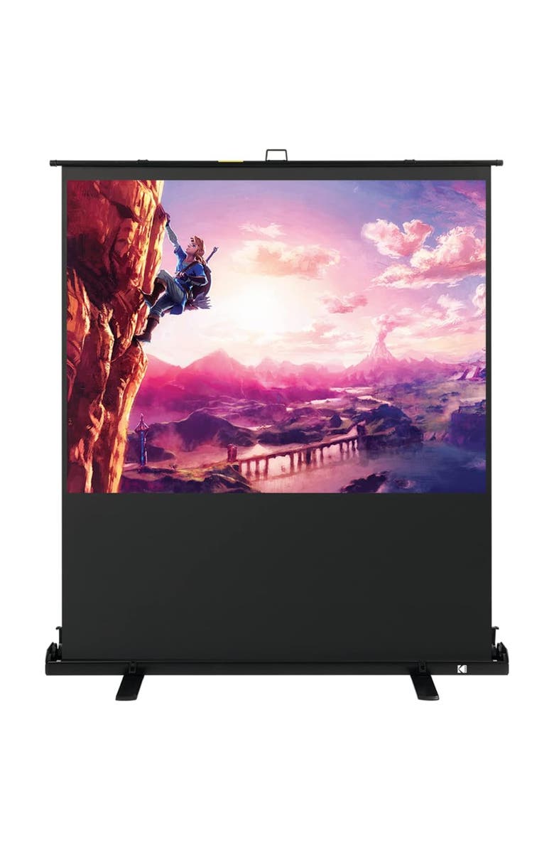 Kodak 80 Portable Projector Screen, 169 Video Projection Screen & Stand with Carry Handle, Main, color, Black