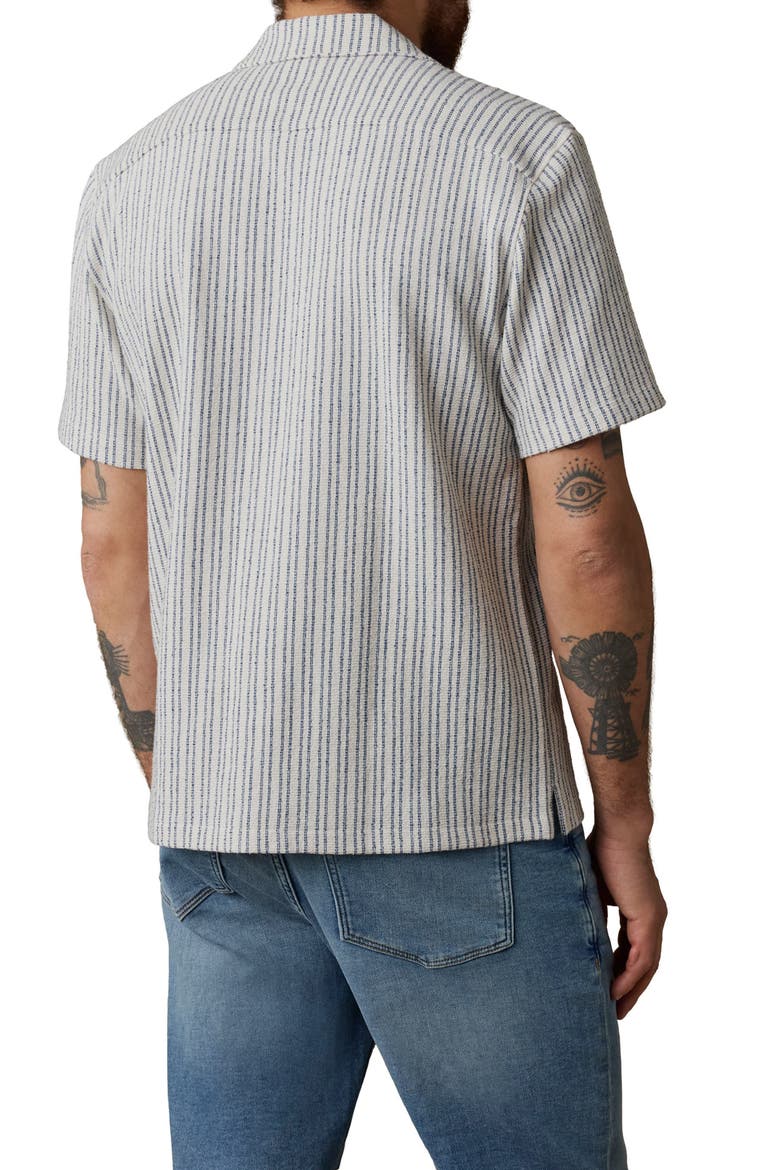 Oasis Button-Up Camp Shirt, Alternate, color, SHORE NAVY STRIPE