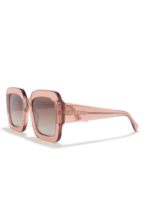 Diff Charise 51mm Gradient Square Sunglasses In Brown