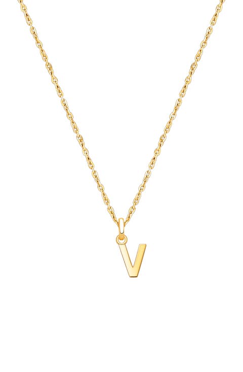 14K Gold Modern Initial 12-14" Necklace