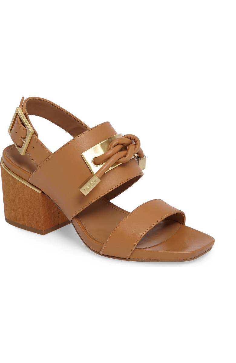 Calvin Klein Jilline Square Knot Sandal, Main, color,