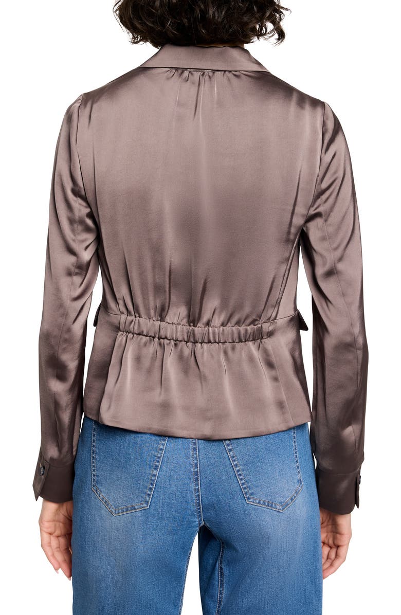 NIC+ZOE Day Gloss Tuxedo Jacket, Alternate, color, Cocoa