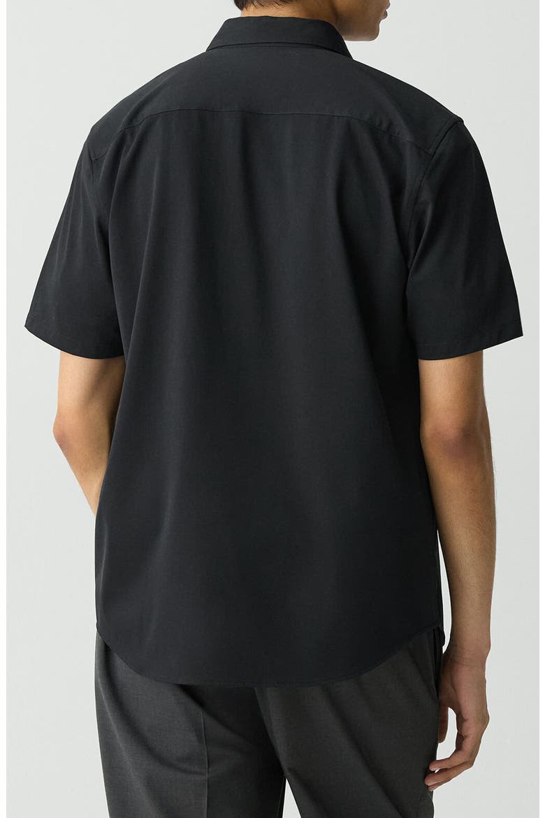 Irving Short Sleeve Button-Up Shirt, Alternate, color, BLACK