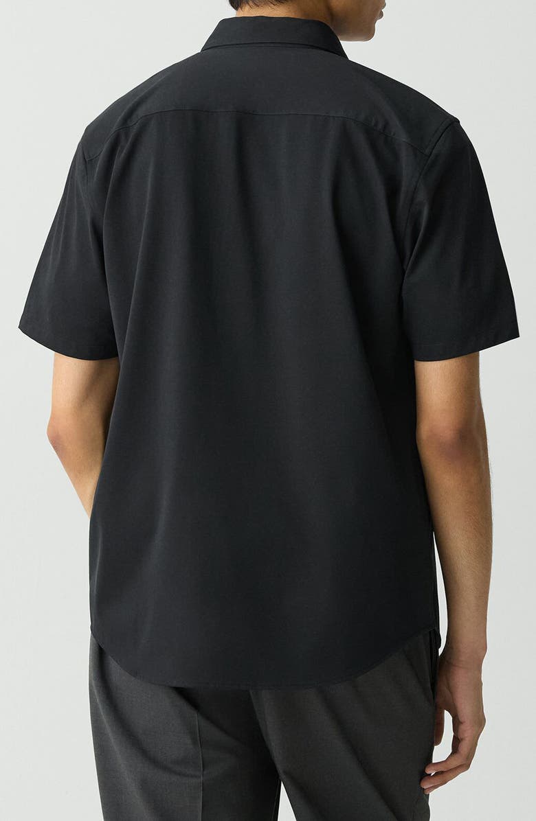 Theory Irving Short Sleeve Button-Up Shirt, Alternate, color, Black - 001