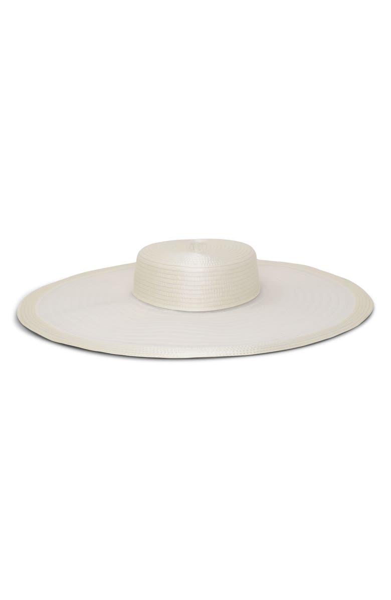 Gigi Burris Millinery Walton Boater Hat, Main, color, Ivory